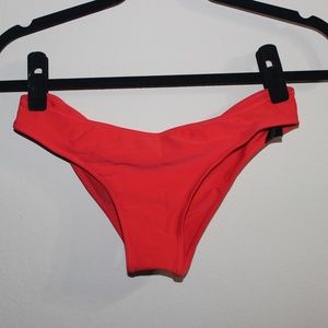 M Blackbough Red Cheeky Bikini Bottom